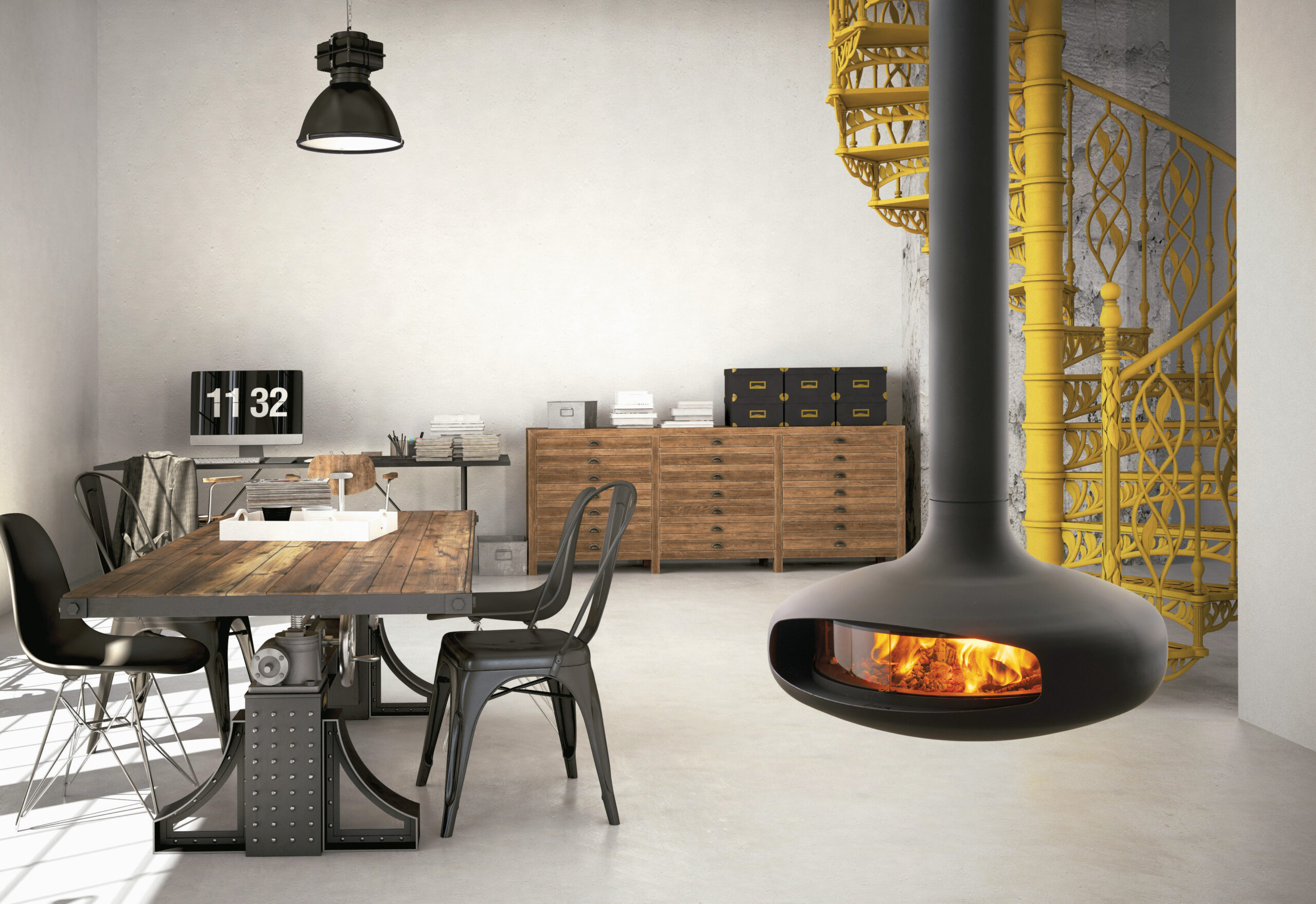 Focus Cheminee - brennendes Feuer